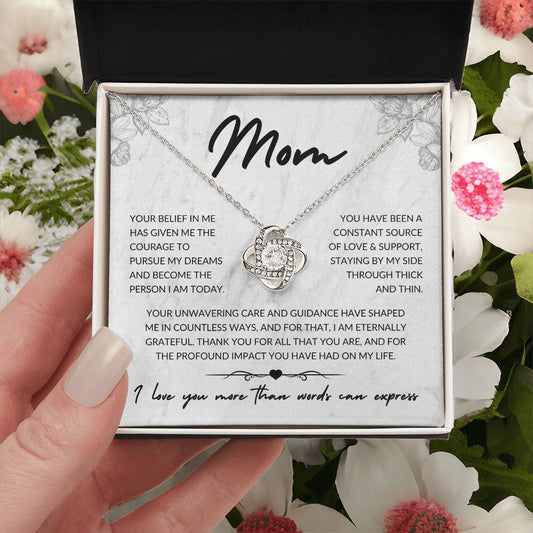 Gift Necklace for Mom | I Love You More Than Words...