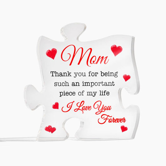 Personalized Printed Acrylic Mom Puzzle - Ideal for Birthdays, Mother's Day, and Timeless Décor!
