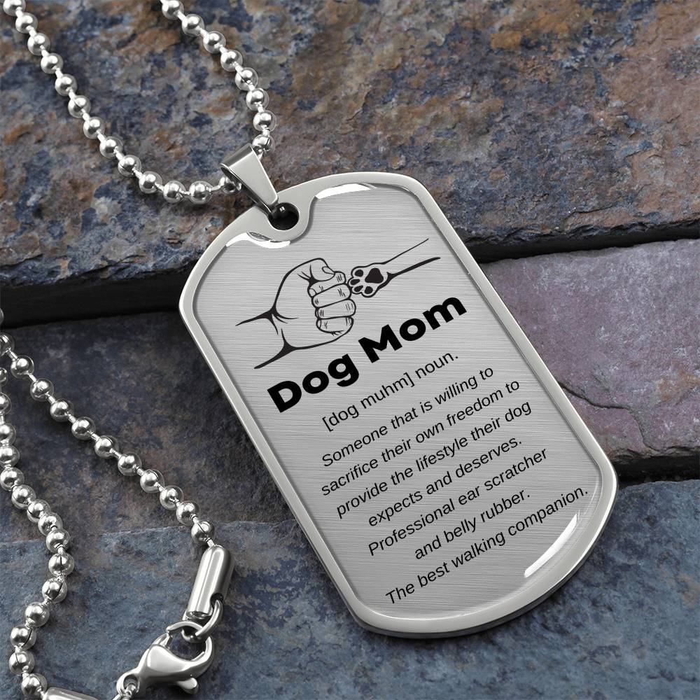 Dog Mom Dog Tag Perfect for Any Occassion: Birthday, Christmas, Mother's Day, Just Because