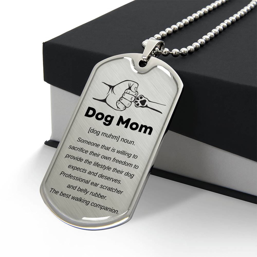 Dog Mom Dog Tag Perfect for Any Occassion: Birthday, Christmas, Mother's Day, Just Because