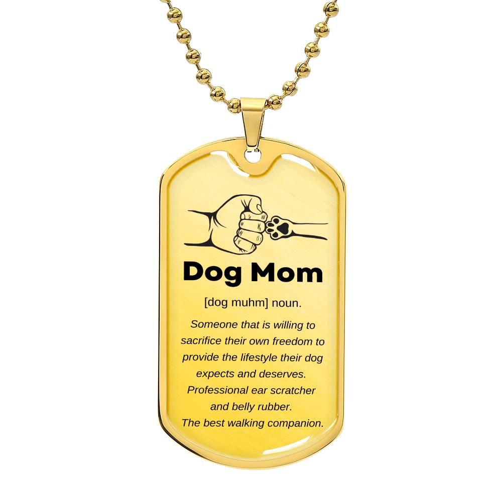 Dog Mom Dog Tag Perfect for Any Occassion: Birthday, Christmas, Mother's Day, Just Because