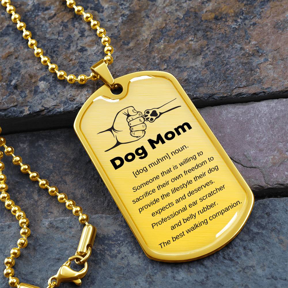 Dog Mom Dog Tag Perfect for Any Occassion: Birthday, Christmas, Mother's Day, Just Because