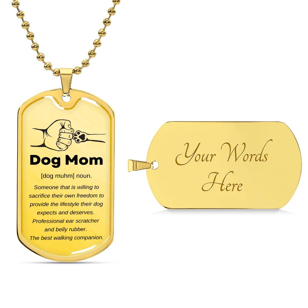 Dog Mom Dog Tag Perfect for Any Occassion: Birthday, Christmas, Mother's Day, Just Because