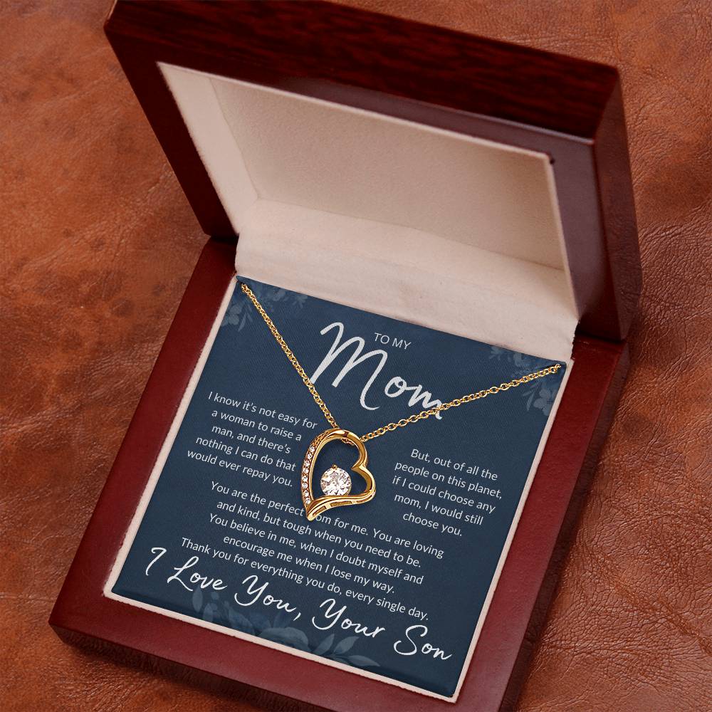 Mom's Love Necklace, from Son | Mother's Day, Holiday, Special Occasion Gift Necklace