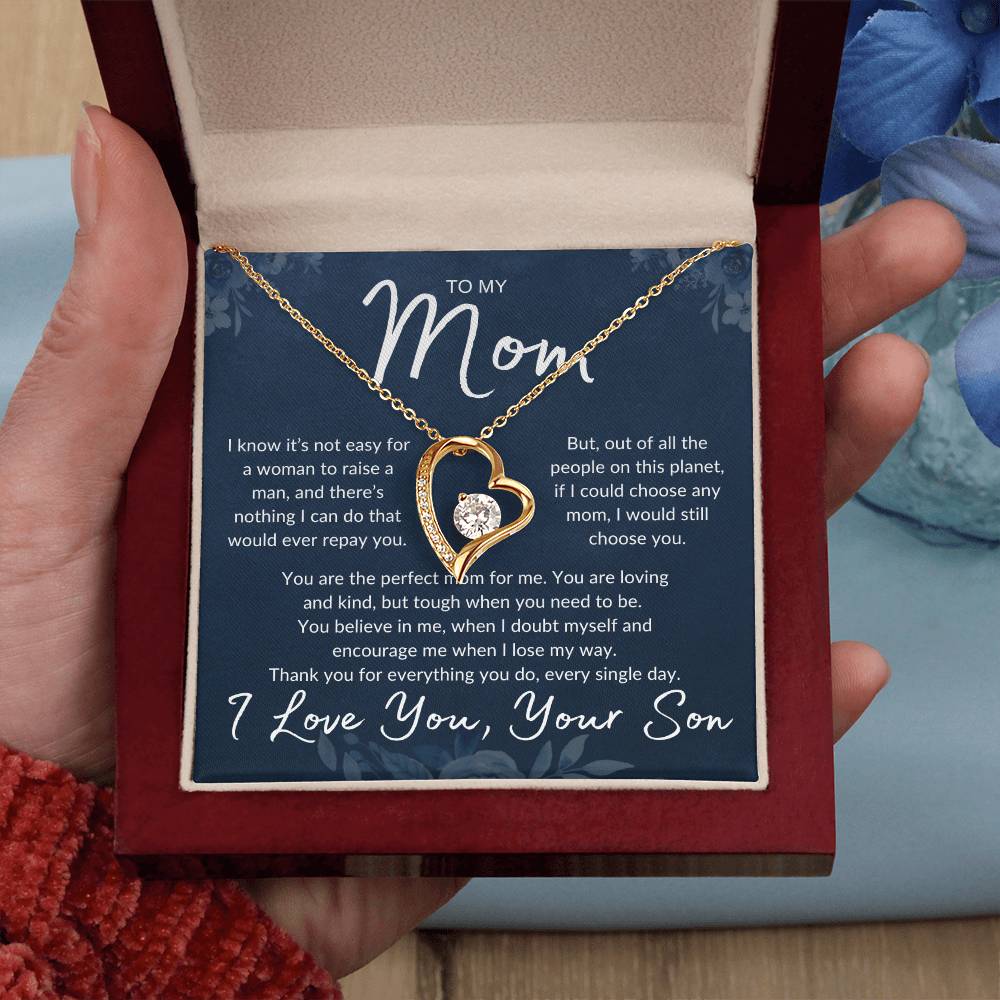 Mom's Love Necklace, from Son | Mother's Day, Holiday, Special Occasion Gift Necklace