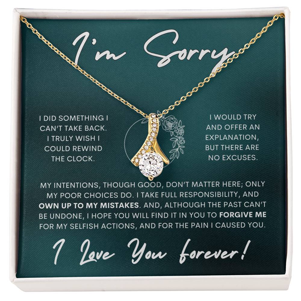 Alluring Beauty Necklace Apology Gift Necklace for Her, I'm Sorry Alluring Beauty Gift Necklace, Forgive Me Alluring Beauty Gift Necklace for Her