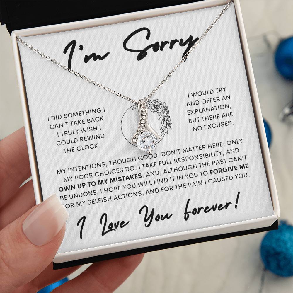 Alluring Beauty Necklace Apology Gift Necklace for Her, I'm Sorry Alluring Beauty Gift Necklace, Forgive Me Alluring Beauty Gift Necklace for Her (Floral)