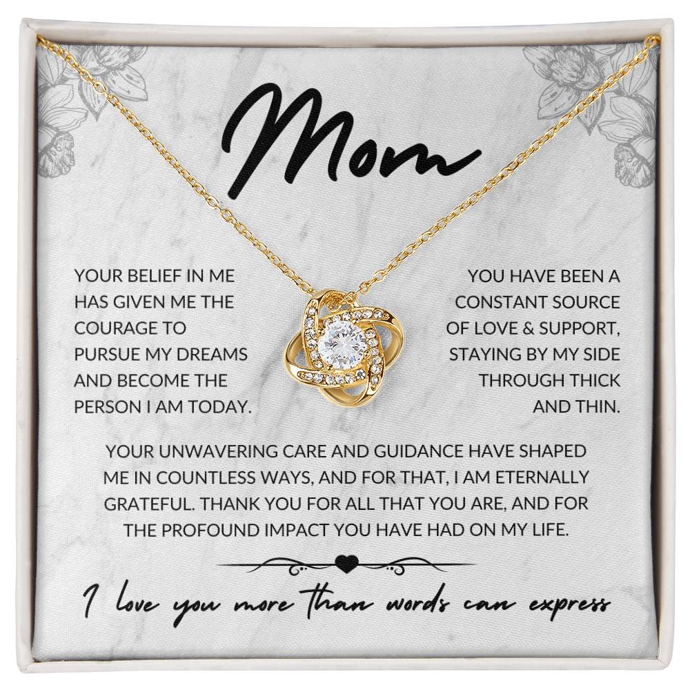 Gift Necklace for Mom | I Love You More Than Words...