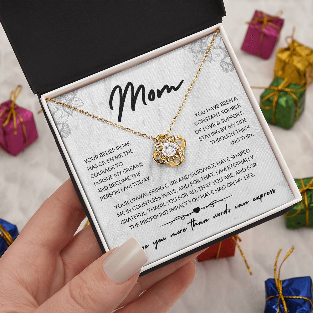 Gift Necklace for Mom | I Love You More Than Words...