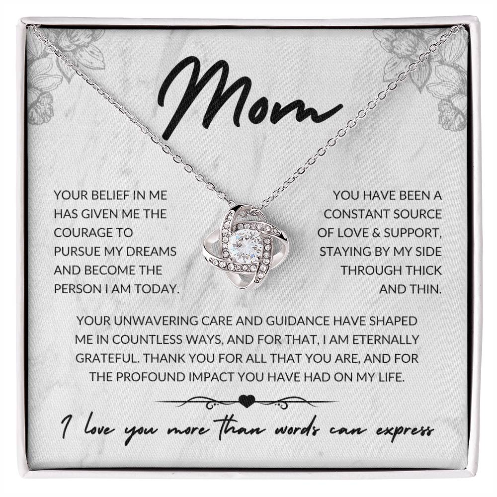 Gift Necklace for Mom | I Love You More Than Words...