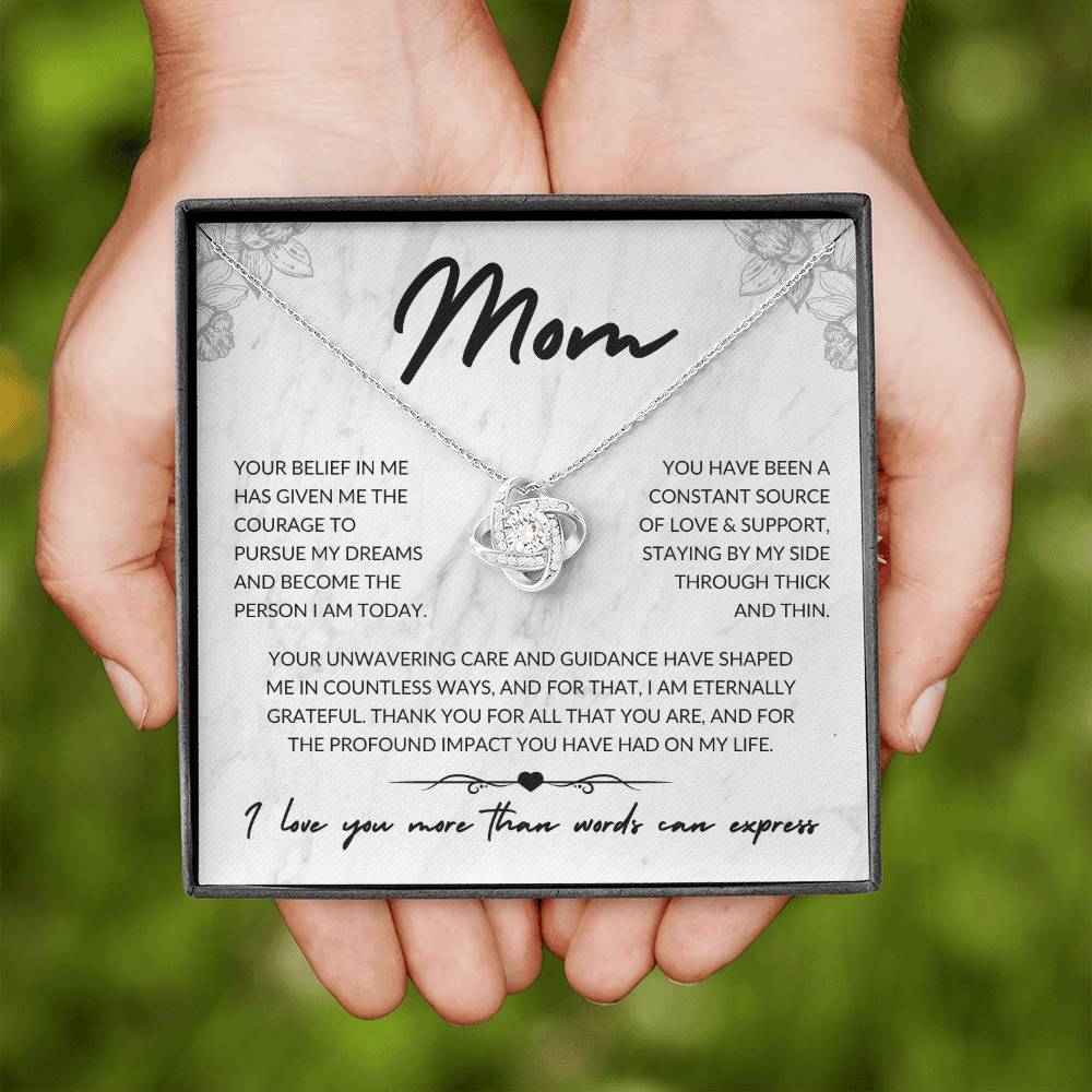 Gift Necklace for Mom | I Love You More Than Words...