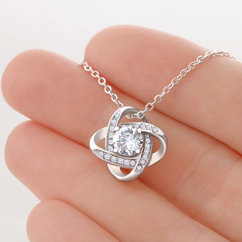 Beautiful Love Knot Necklace for Future Wife, Always & Forever Love Message