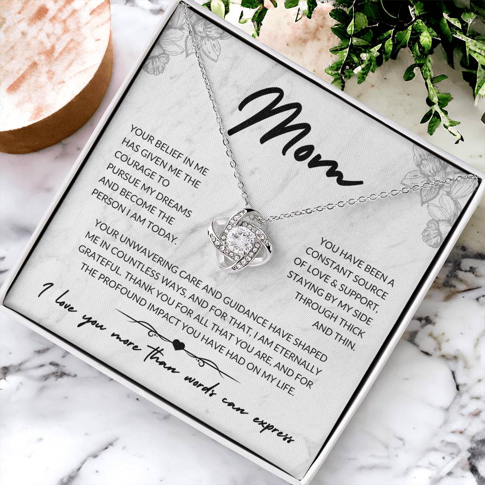 Gift Necklace for Mom | I Love You More Than Words...