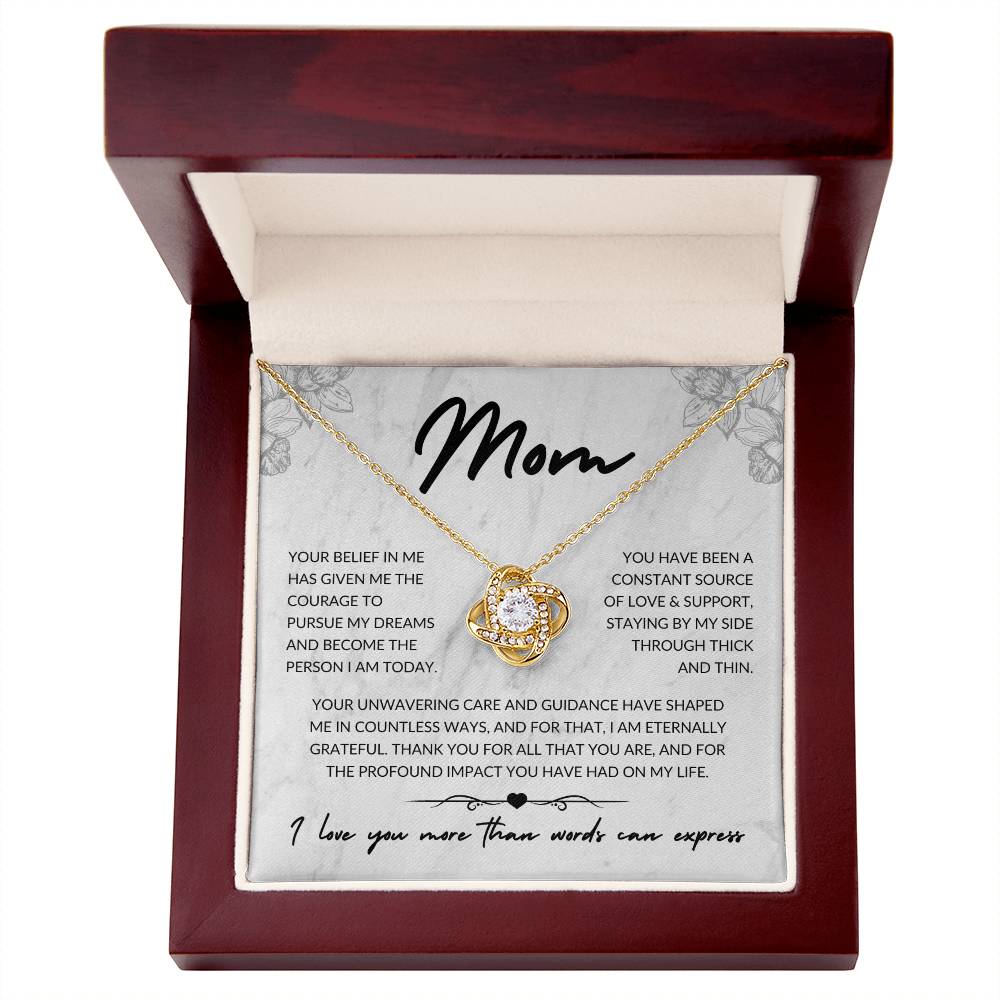 Gift Necklace for Mom | I Love You More Than Words...