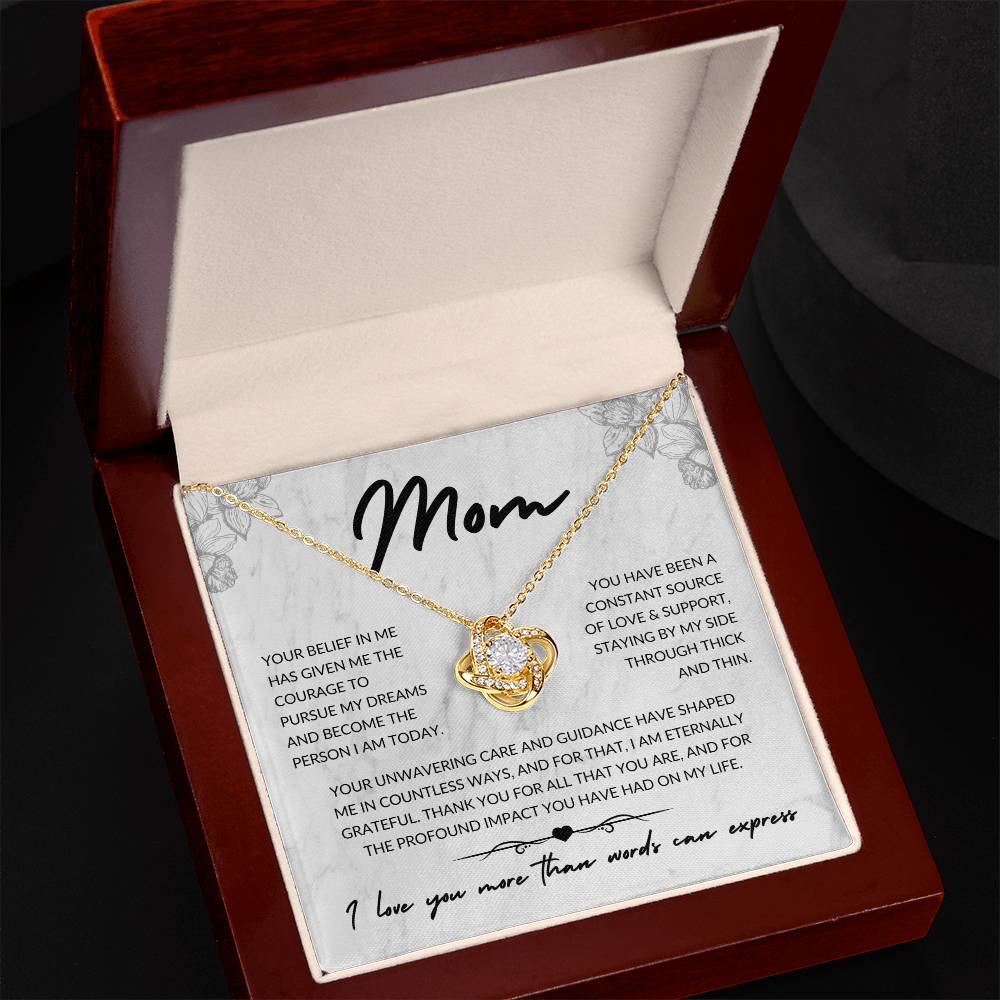 Gift Necklace for Mom | I Love You More Than Words...