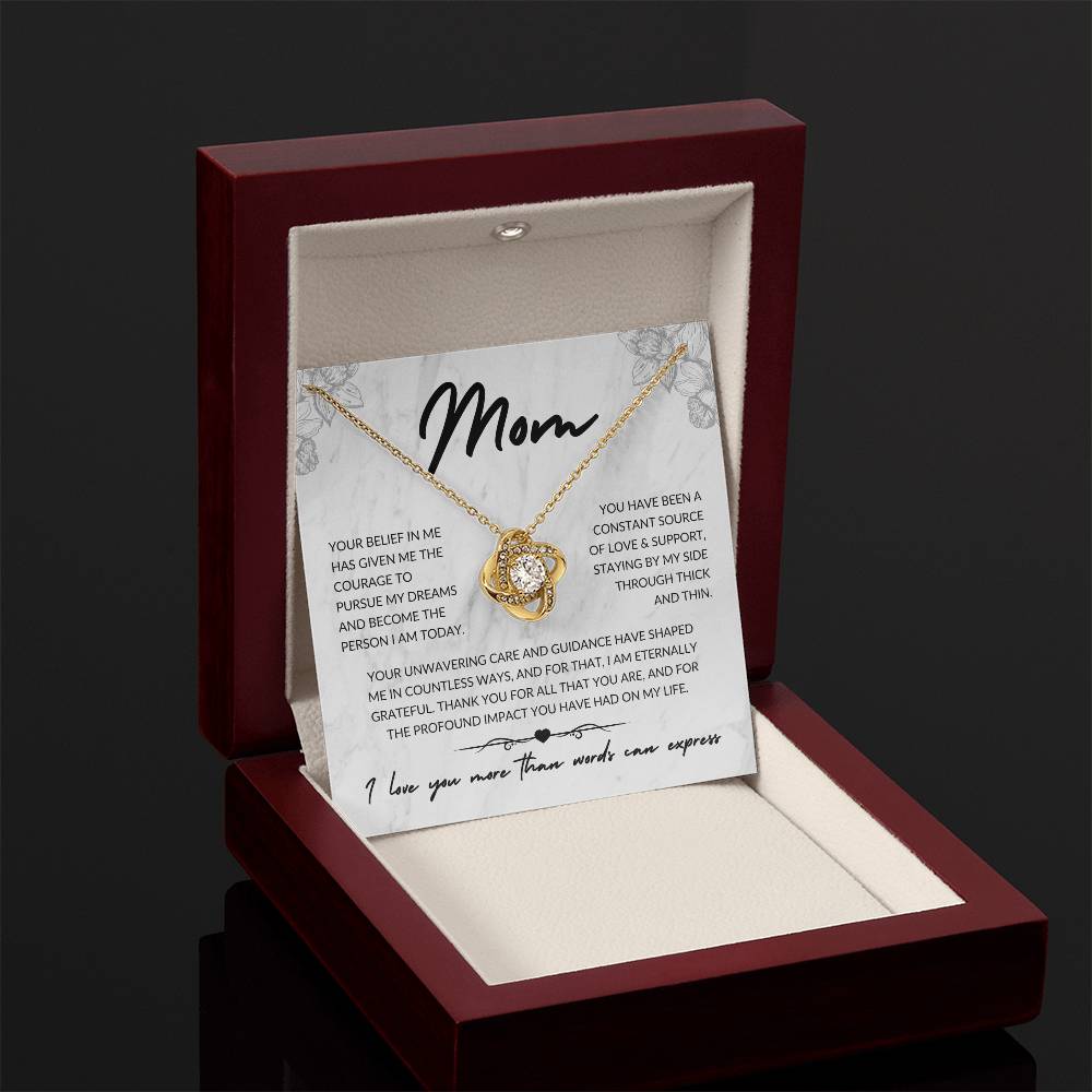 Gift Necklace for Mom | I Love You More Than Words...