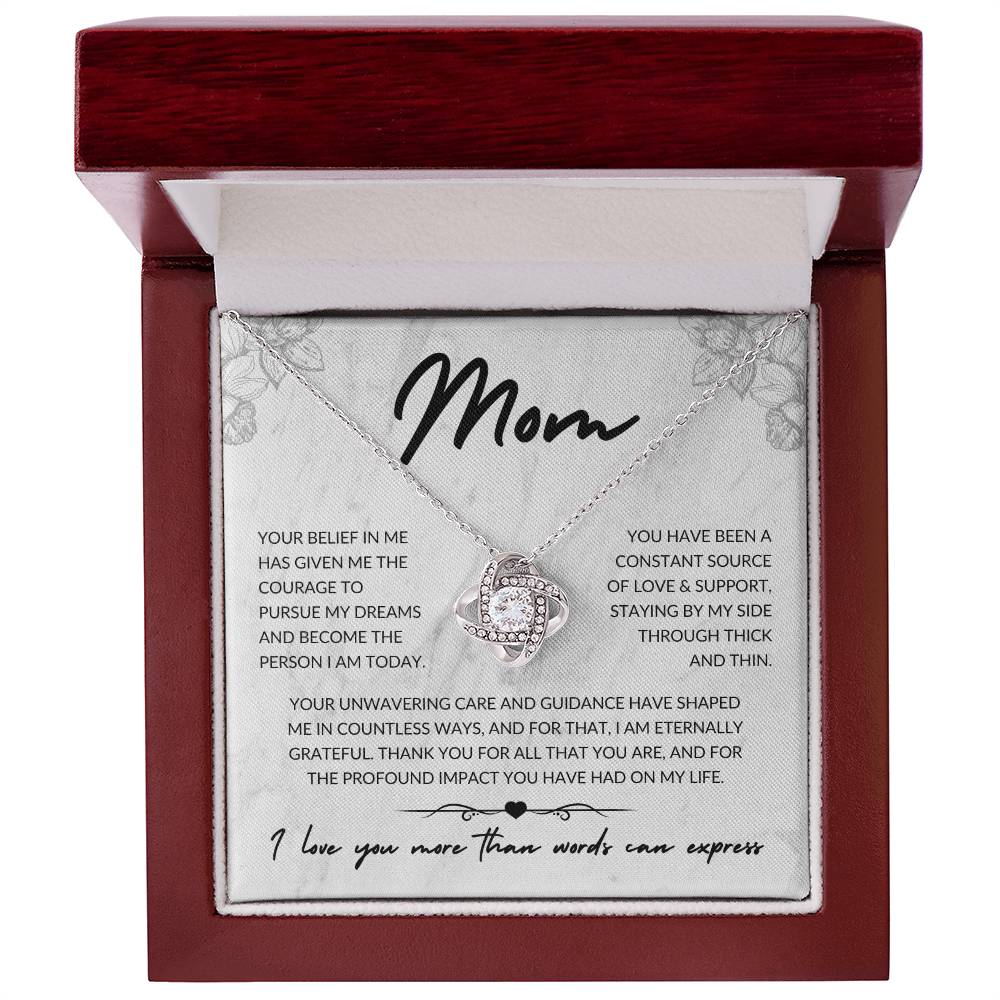 Gift Necklace for Mom | I Love You More Than Words...