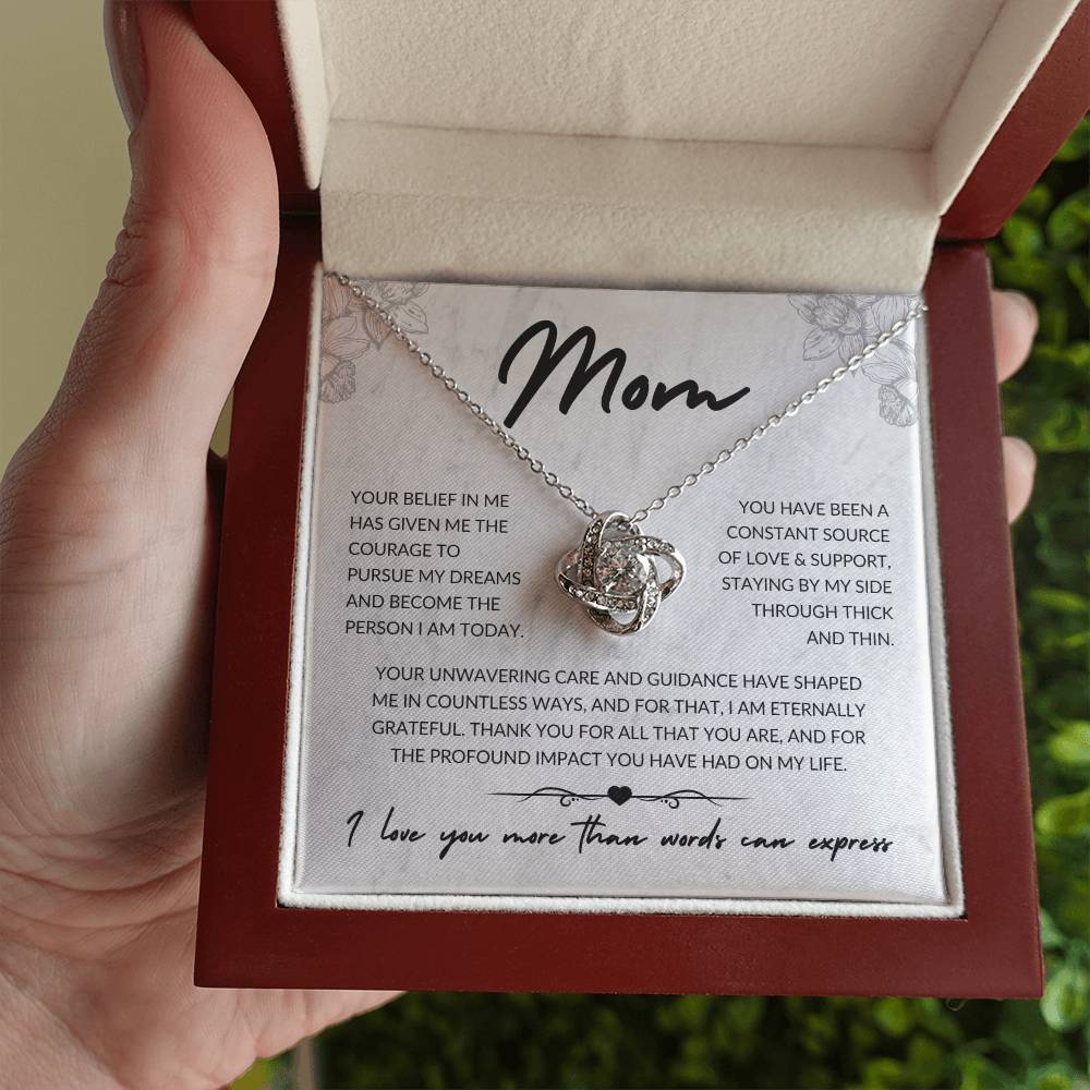 Gift Necklace for Mom | I Love You More Than Words...