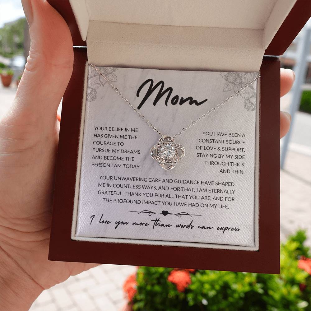 Gift Necklace for Mom | I Love You More Than Words...