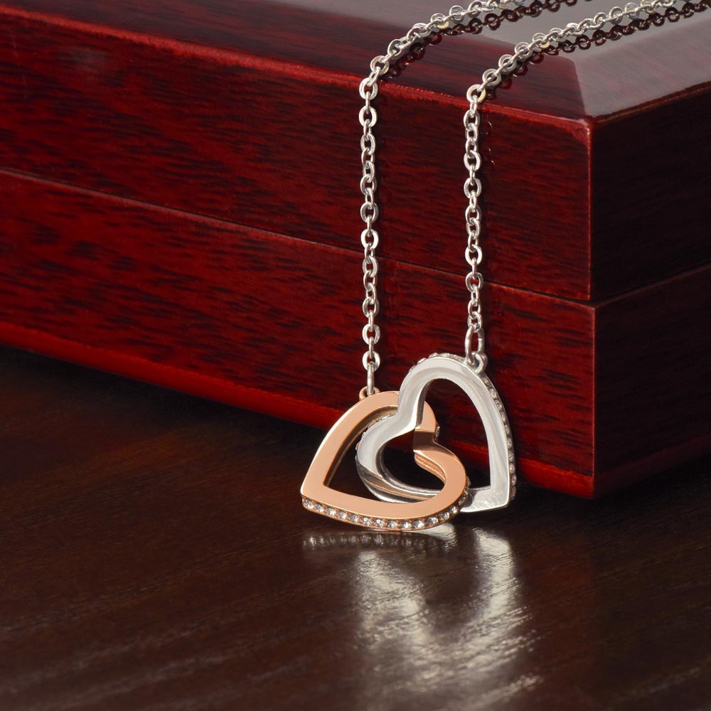 Interlocking Hearts Apology Gift Necklace for Her, I'm Sorry Interlocking Hearts Gift Necklace, Forgive Me Interlocking Hearts Gift Necklace for Her