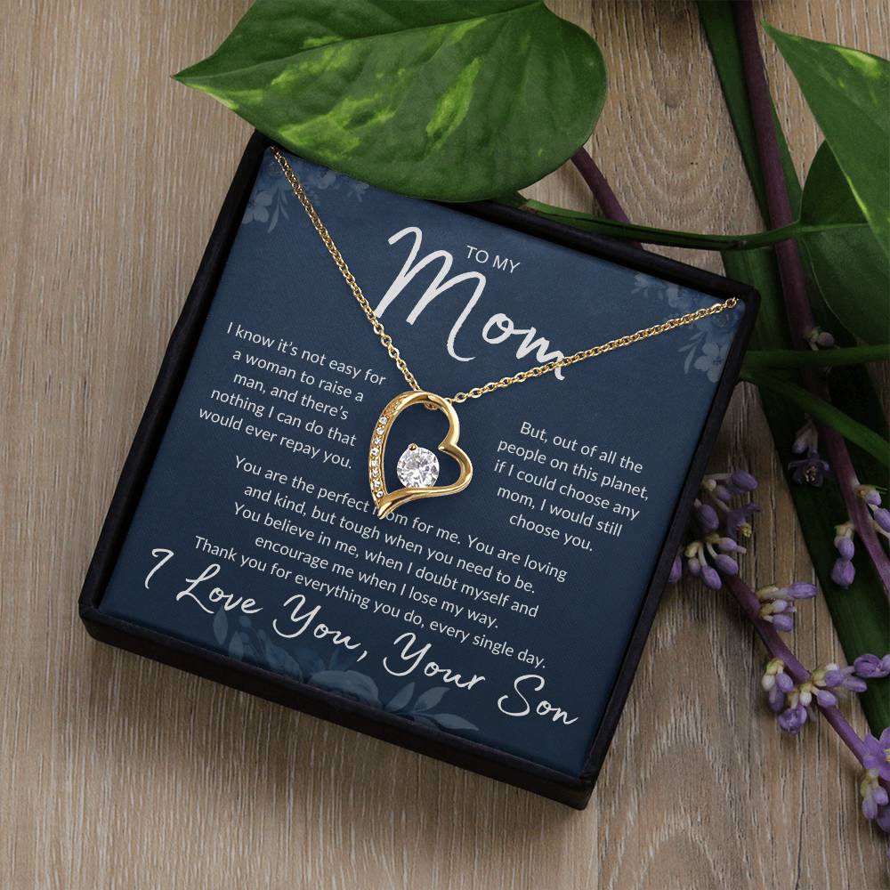 Mom's Love Necklace, from Son | Mother's Day, Holiday, Special Occasion Gift Necklace