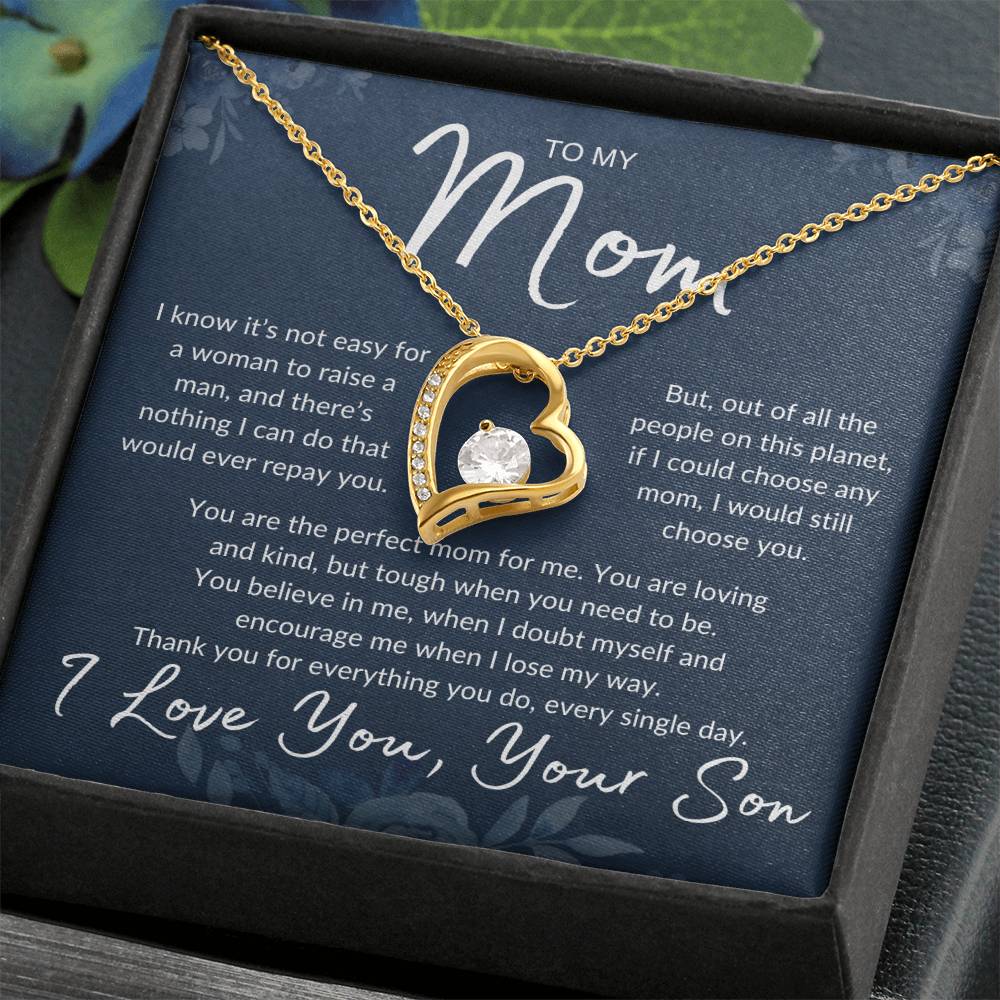 Mom's Love Necklace, from Son | Mother's Day, Holiday, Special Occasion Gift Necklace